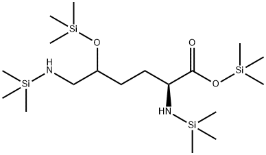 L-Lysine, N2,N6-bis(trimethylsilyl)-5-[(trimethylsilyl)oxy]-, trimethy lsilyl ester 结构式