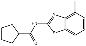 Cyclopentanecarboxamide, N-(4-methyl-2-benzothiazolyl)- (9CI) 结构式
