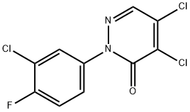 4,5-二氯-2-(3-氯-4-氟苯基)哒嗪-3(2H)-酮 结构式