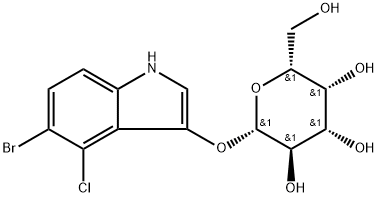 5-溴-4-氯-3-吲哚半乳糖苷 结构式