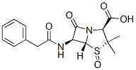 [2S-(2alpha,4beta,5alpha,6alpha)]-3,3-dimethyl-7-oxo-6-(phenylacetamido)-4-thia-1-azabicyclo[3.2.0]heptane-2-carboxylic acid 4-oxide 结构式