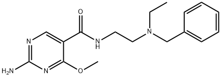 2-Amino-N-(2-(benzylethylamino)ethyl)-4-methoxy-5-pyrimidinecarboxamid e 结构式