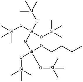 3-Butoxy-1,1,1,7,7,7-hexamethyl-3,5,5-tris(trimethylsiloxy)tetrasiloxa ne 结构式