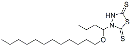 3-[1-(dodecyloxy)butyl]-1,3,4-thiadiazolidine-2,5-dithione 结构式