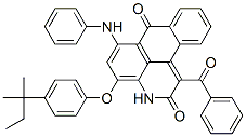 1-苯甲酰基-4-[4-(1,1-二甲基丙基)苯氧基]-6-(苯基氨基)-3H-二苯并[F,IJ]-2,7-异喹啉二酮 结构式