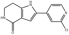 2-(2-氯吡啶-4-基)-1,5,6,7-四氢-4H-吡咯并[3,2-C]吡啶-4-酮 结构式