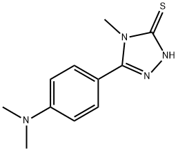 5-(4-二甲基氨基-苯基)-4-甲基-4H-[1,2,4]三唑-3-硫醇 结构式