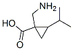 Cyclopropanecarboxylic acid, 1-(aminomethyl)-2-(1-methylethyl)- (9CI) 结构式