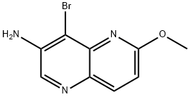 4-溴-6-甲氧基-1,5-萘啶-3-胺 结构式