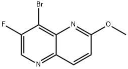 8-溴-7-氟-2-甲氧基-1,5-萘啶 结构式