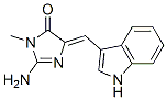 4H-Imidazol-4-one,  2-amino-3,5-dihydro-5-(1H-indol-3-ylmethylene)-3-methyl- 结构式