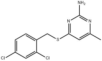 4-[(2,4-dichlorophenyl)methylsulfanyl]-6-methyl-pyrimidin-2-amine 结构式