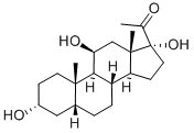 5-BETA-PREGNAN-3-ALPHA, 11-BETA, 17-TRIOL-20-ONE 结构式