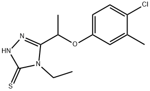 5-(1-(4-氯-3-甲基苯氧基)乙基)-4-乙基-4H-1,2,4-三唑-3-硫醇 结构式