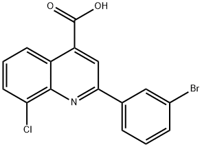 2-(3-BROMOPHENYL)-8-CHLOROQUINOLINE-4-CARBOXYLICACID 结构式
