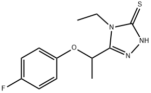 4-乙基-5-(1-(4-氟苯氧基)乙基)-4H-1,2,4-三唑-3-硫醇 结构式