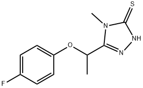 5-(1-(4-氟苯氧基)乙基)-4-甲基-4H-1,2,4-三唑-3-硫醇 结构式