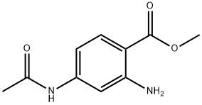 Benzoic acid, 4-(acetylamino)-2-amino-, methyl ester (9CI) 结构式
