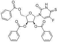 5-FLUORO-4-THIO-1-(2'', 3'', 5''-TRI-O-BENZOYL-β-L-RIBOFURANOSYL)URACIL 结构式