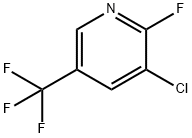 3-氯-2-氟-5-(三氟甲基)吡啶 结构式