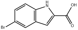 5-溴吲哚-2-羧酸 结构式