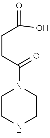 4-氧代-哌嗪-1-基-丁酸 结构式