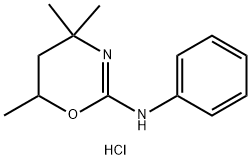 4H-1,3-Oxazin-2-amine, 5,6-dihydro-N-phenyl-4,4,6-trimethyl-, monohydr ochloride 结构式