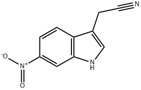 2-(6-硝基-1H-吲哚-3-基)乙腈 结构式