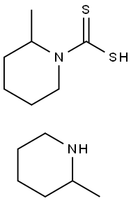 N-二硫代甲酸-2-甲基哌啶2-甲基哌啶盐 结构式