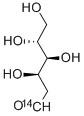 2-脱氧-D-葡萄糖-1-14C 结构式