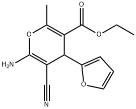 6-氨基-5-氰基-4-(呋喃-2-基)-2-甲基-4H-吡喃-3-羧酸乙酯 结构式