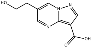 6-(2-羟基-乙基)-吡唑[1,5-A]嘧啶-3-羧酸 结构式