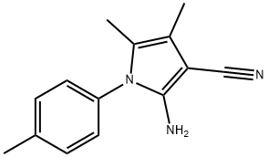 2-AMINO-4,5-DIMETHYL-1-(4-METHYLPHENYL)-1H-PYRROLE-3-CARBONITRILE 结构式