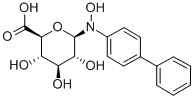 beta-D-Glucopyranuronic acid, 1-((1,1'-biphenyl)-4-ylhydroxyamino)-1-deoxy- 结构式
