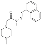 1-Piperazineacetic acid, 4-methyl-, 2-(1-naphthylmethylene)hydrazide 结构式