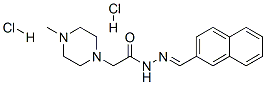 2-(4-methylpiperazin-1-yl)-N-(naphthalen-2-ylmethylideneamino)acetamid e dihydrochloride 结构式