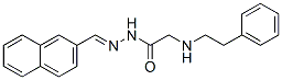 N-(naphthalen-2-ylmethylideneamino)-2-(phenethylamino)acetamide 结构式