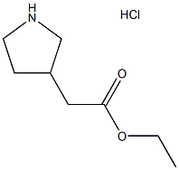 2-(吡咯烷-3-基)乙酸乙酯盐酸盐 结构式