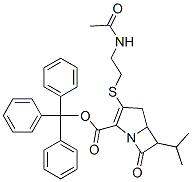 trityl 3-(2-acetamidoethylsulfanyl)-7-oxo-6-propan-2-yl-1-azabicyclo[3 .2.0]hept-2-ene-2-carboxylate 结构式