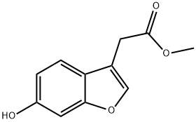 (6-羟基苯并呋喃-3-基)乙酸甲酯 结构式