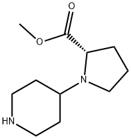 (S)-1-(哌啶-4-基)-吡咯烷-2-羧酸甲酯 结构式