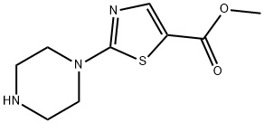 2-(1-哌嗪基)-5噻唑羧酸甲酯 结构式