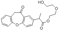 2-(2-Hydroxyethoxy)ethyl dl-2-(10,11-dihydro-11-oxodibenz(b,f)oxepin-2 -yl)propionate 结构式