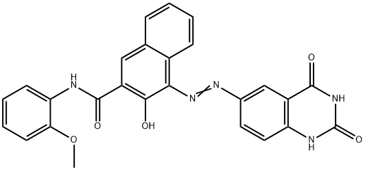 N-(o-anisyl)-3-hydroxy-4-[(1,2,3,4-tetrahydro-2,4-dioxoquinazolin-6-yl)azo]naphthalene-2-carboxamide 结构式