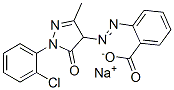 2-[[[1-(2-Chlorophenyl)-4,5-dihydro-3-methyl-5-oxo-1H-pyrazol]-4-yl]azo]benzoic acid sodium salt 结构式