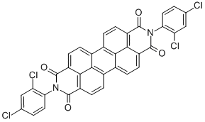 N,N'-DI(2,4-DICHLOROPHENYL)-PERYLENE-TETRACARBONIC ACID, DIAMIDE 结构式