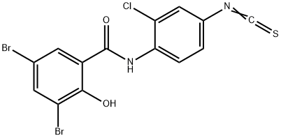 3,5-dibromo-2-chlorosalicylanilide-4'-isothiocyanate 结构式