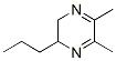 Pyrazine, 2,3-dihydro-5,6-dimethyl-2-propyl- (9CI) 结构式