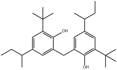 2,2'-methylenebis[4-sec-butyl-6-tert-butylphenol] 结构式