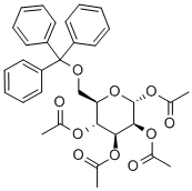 6-O-(三苯基甲基)-ALPHA-D-吡喃甘露糖四乙酸酯 结构式